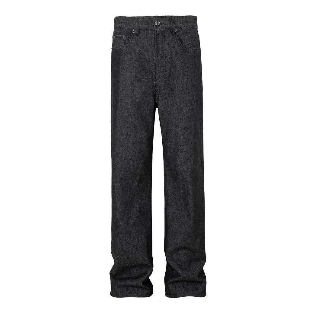 2026 Unisex American Denim Workwear Set: Sapphire Jacket & Loose Straight-Leg Pants