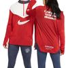 Nike Alphabet Print Stand Collar Sweatshirt Unisex Tops Red CD7110-611