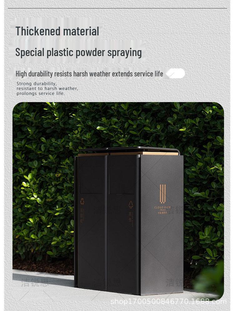 Stainless Steel Outdoor Trash Bin for Hotels, Parks, and Malls