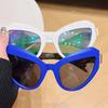 Big Frame Vintage Cat Eye Sunglasses Women Men Luxury Designer Sun Glasses Punk Rivet Shades Outdoor Goggle