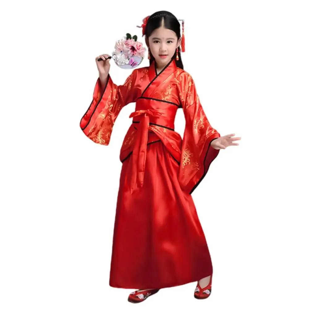 Fashion New Year Clothing Chinese Folk Dance Costume Classical Traditional Ancient Dress Red Dress Traditional Hanfu Party