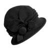 Fashion Elegant Flowers Decoration Wool Girl's Cap Warm Hat Vintage