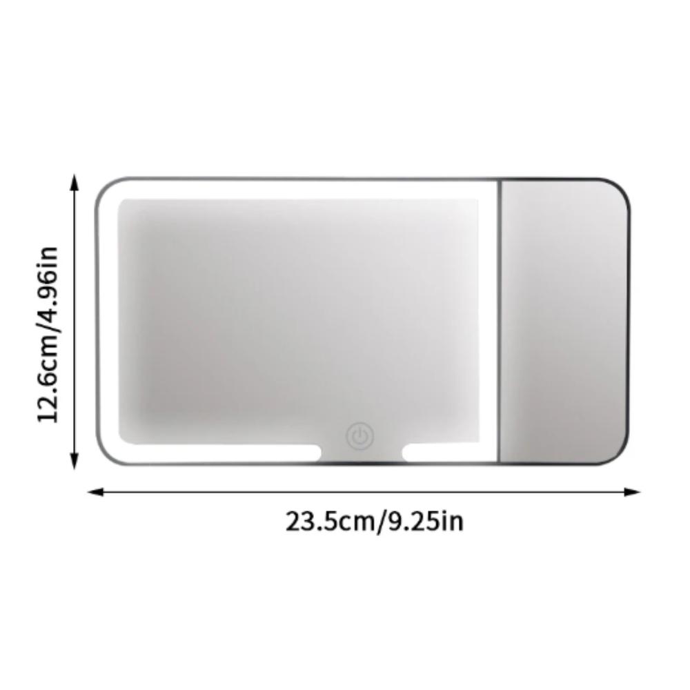 

HD Mirror Car Vanity Mirror 3X Magnifying Visor Mounted Mirror Fill Light Makeup Mirror Sun Visor чёрный