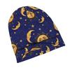 ZLIENSZUS Adults' Celestial Knit Hat with Moon & Sun Print - 2D Flat Celestial, Sun/Moon/Stars Patterns, Soft Comfortable Suitable for Weekend Outings