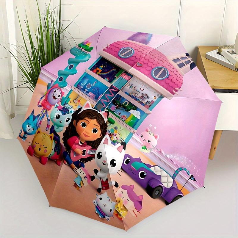 

Dollhouse, Cat Friends Automatic Opening and Closing Umbrella, Compact Travel Umbrella, Lightweight and Portable, Suitable for Beach Commuti