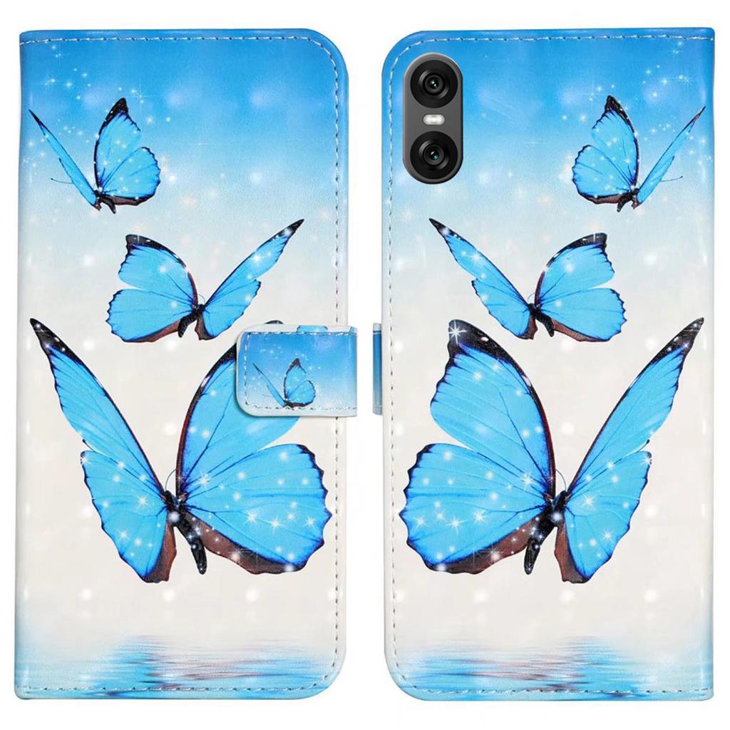 For Sony Xperia 10 VI Case 3D Creative Pattern PU Leather Stand Phone Cover