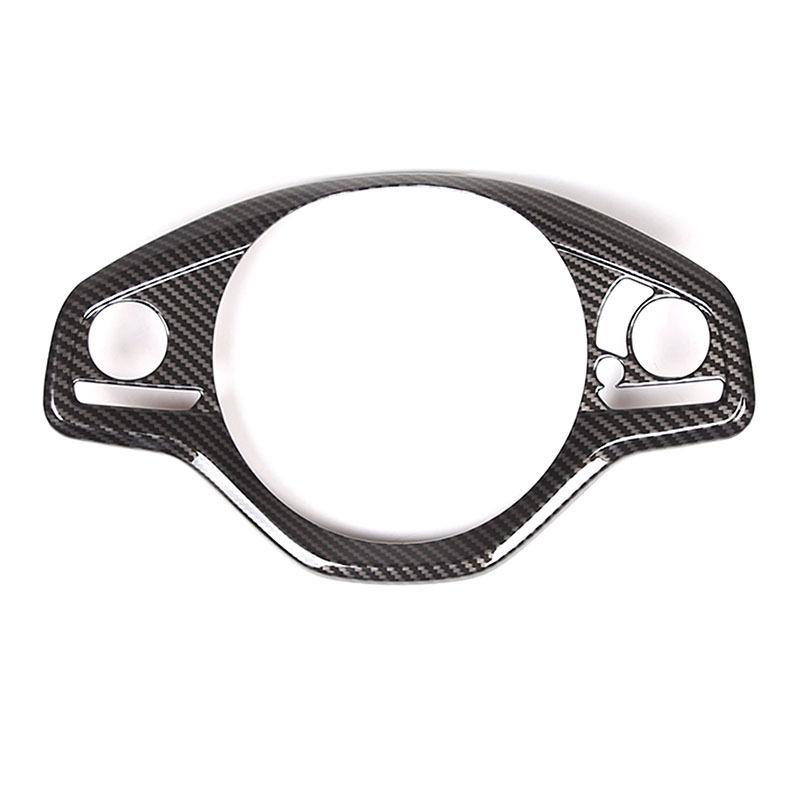ABS Carbon Fiber/Red For Honda N-BOX JF3 JF4 2017- Car Steering Wheel Button Decorative Frame Car Interior Accessories