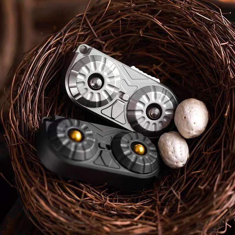 Owl EDC Magnetic Push Slider Stainless Steel Fidget Slider Toy Office Desk Toys ADHD Anxiety Stress Toys For Adult Gift