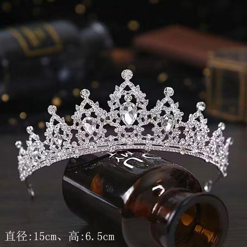 High-End Crown Headgear Princess Children'S Light Luxury Crystal Crown Birthday Gift Girls Stage Performance Crown Hair Accessories