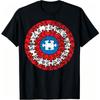 Red White Blue Print Men's T-Shirts Summer Fashion Street Outdoor Casual T-shirt Tops for Men's and Women's Tees Top
