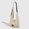Korean Style Beach Vacation Bag for Women, Large Capacity Hollow Woven Bag, High-End Commuter Tote Bag