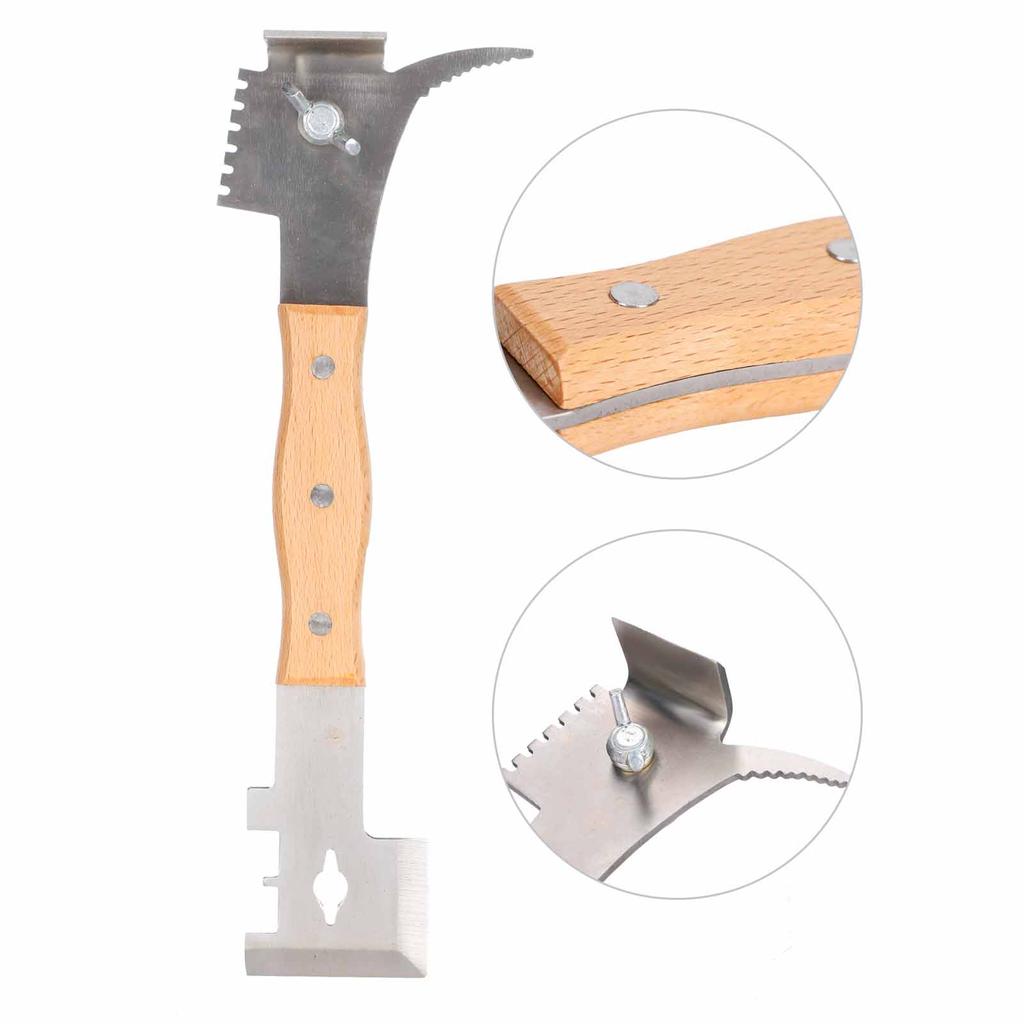 Beehive Scraper Stainless Steel Hive Scraper Tool MultiFunction Beekeeper Tool