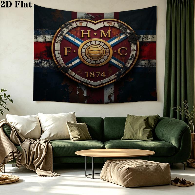 Heart of Midlothian Printed Tapestry – Wall Hanging for Bedrooms, Dorms, and Home Decor