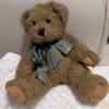 [USED] Brown teddy bear with ribbon, approx. 25cm