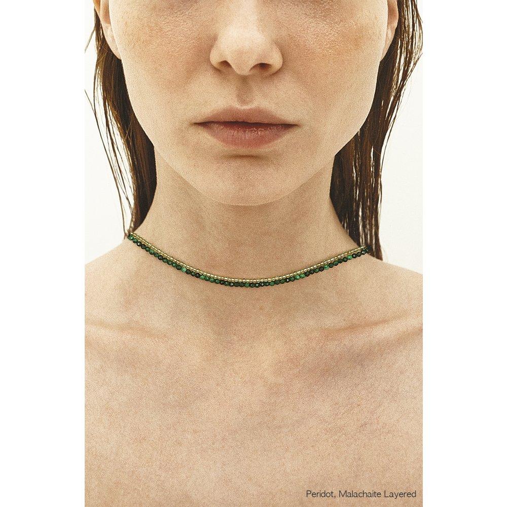 [Hazina] 2mm Peridot Necklace - Peridot