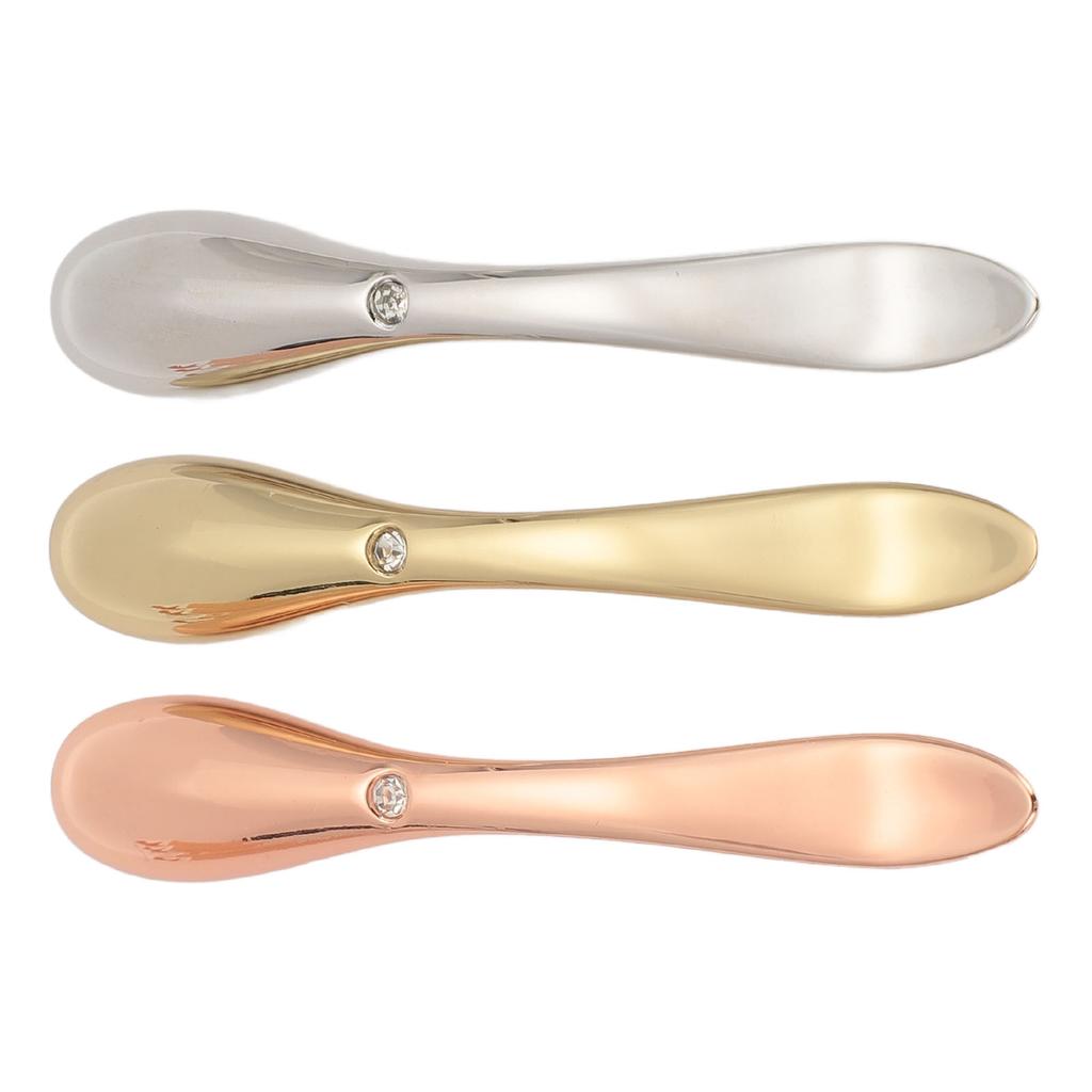3 Stück Make-up Spatel Zinklegierung Vielseitig Hautstraffung Augencreme Make-up Löffel Schaufel Werkzeug für Gesichtscreme Feuchtigkeitscreme
