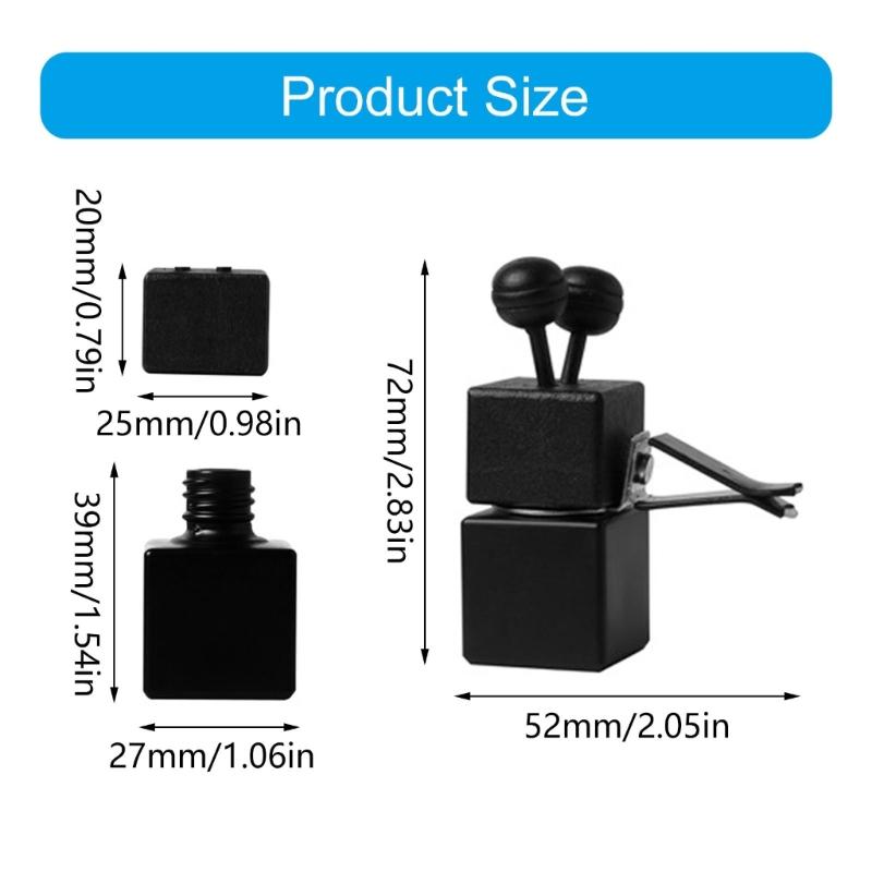 8ML Car Air Vent Essential Oil Bottle Empty Glass Container For Fragrances Dispensing Essential Oil Diffuser