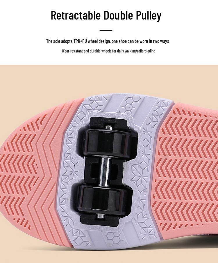 Summer Kids' Four-Wheel Light-Up Roller Skates for Boys and Girls