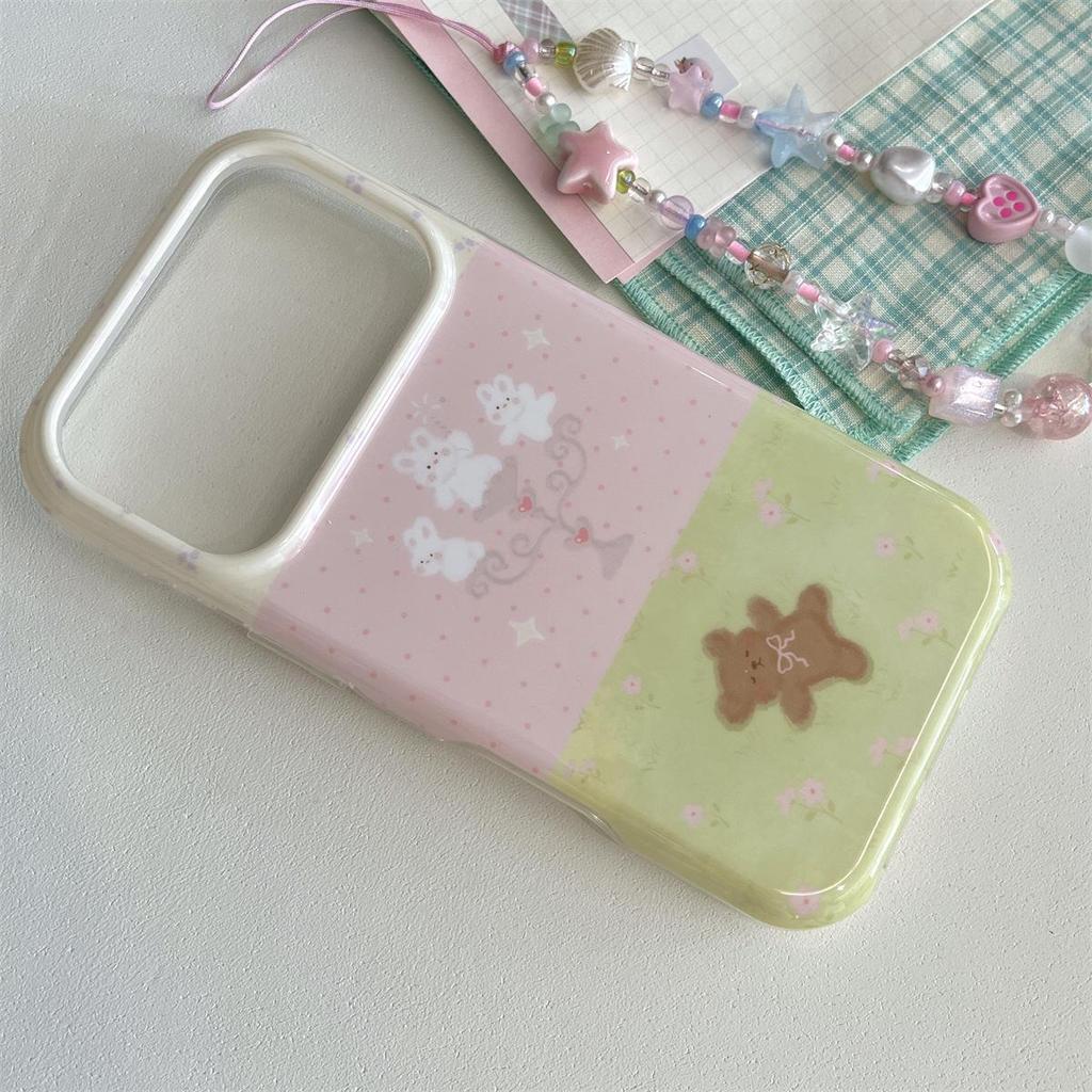 Patchwork Bear iPhone 14/13/12 Compatible PRO/MAX Case, Anti-Fall