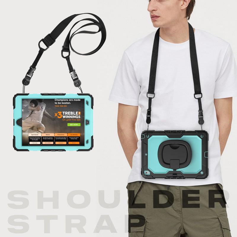 IPad 10.2 Inch Case 7th 8th 9th Gen With Wrist Strap Stand Shockproof Cover Silicone PC Full Protection