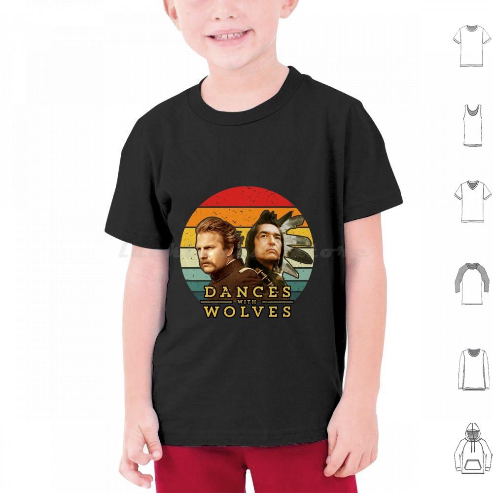 Dances With Wolves T Shirt Big Size 100 Cotton Dances With Wolves Man Movie Animals Nature Dances Moon Music Retro Western