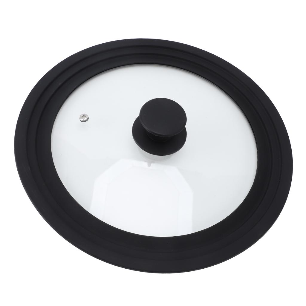 Küchentopfdeckel Runder Glas-Topfdeckel Hitzebeständig Silikonrand Küchenpfannendeckel für Töpfe mit 24cm 26cm 28cm Durchmesser