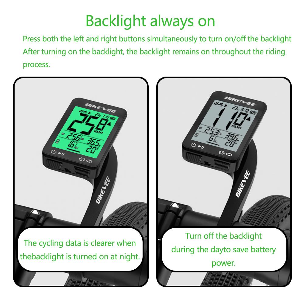Ciclocomputador GPS Inalámbrico Digital para Ciclismo Inteligente Multifuncional Velocímetro Odómetro para Bicicleta Computador para Ciclismo al Aire Libre