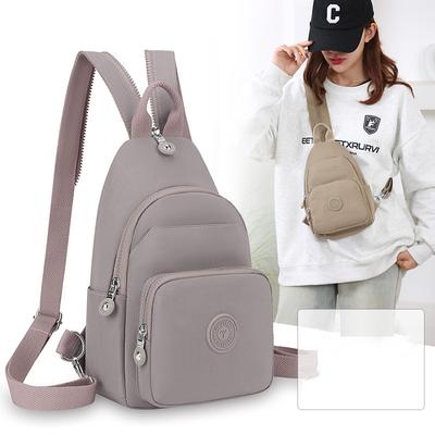 Women's Chest Bag Lightweight Crossbody Bag Water-Repellent Nylon Travel Bag Multi Functional Backpack