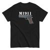 Army Gun M1911 Pistol T-Shirt 100% Cotton O-Neck Short Sleeve Summer Casual Mens T-shirt Streetwear - Men's Summer Cotton Gra...