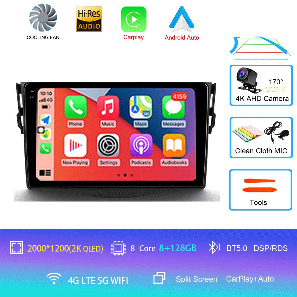 For Toyota RAV4 Rav 4 2005 - 2013 Car Radio Android 14 Carplay Multimedia navigation video DVD Autoradio Stereo 2din 4G+BT GPS