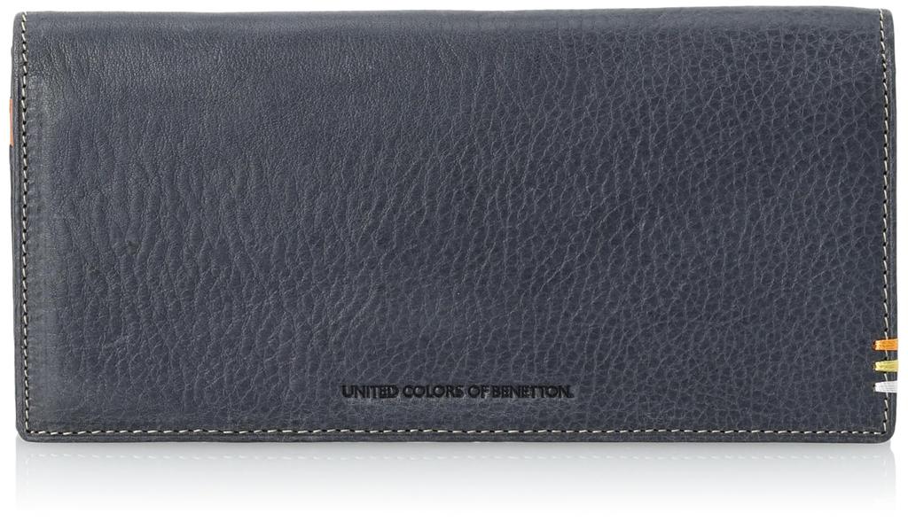 United Colors of Benetton Men's Navy Italian Leather Long Wallet