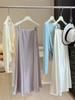 High-End Satin Mermaid Skirt for Women - Spring 2026 A-Line High Waist Slimming Drape Long Skirt