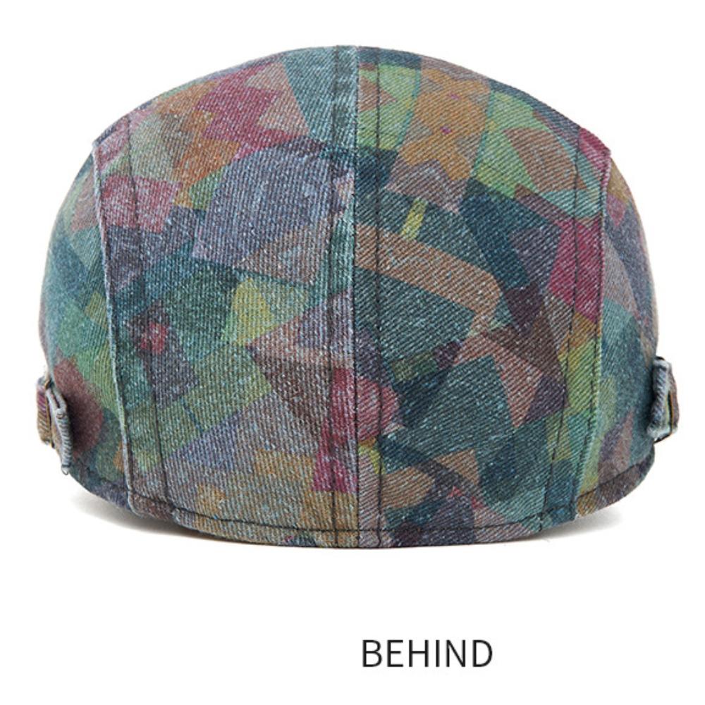 HT5060 Berets All Seasons Men Women CapVintage Artist Painter Beret Hat 100% Cotton Ivy Flat Cap Adjustable Camouflage Beret Cap