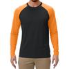 Pánské sportovní tričko s dlouhým rukávem raglánového střihu v kontrastních barvách
