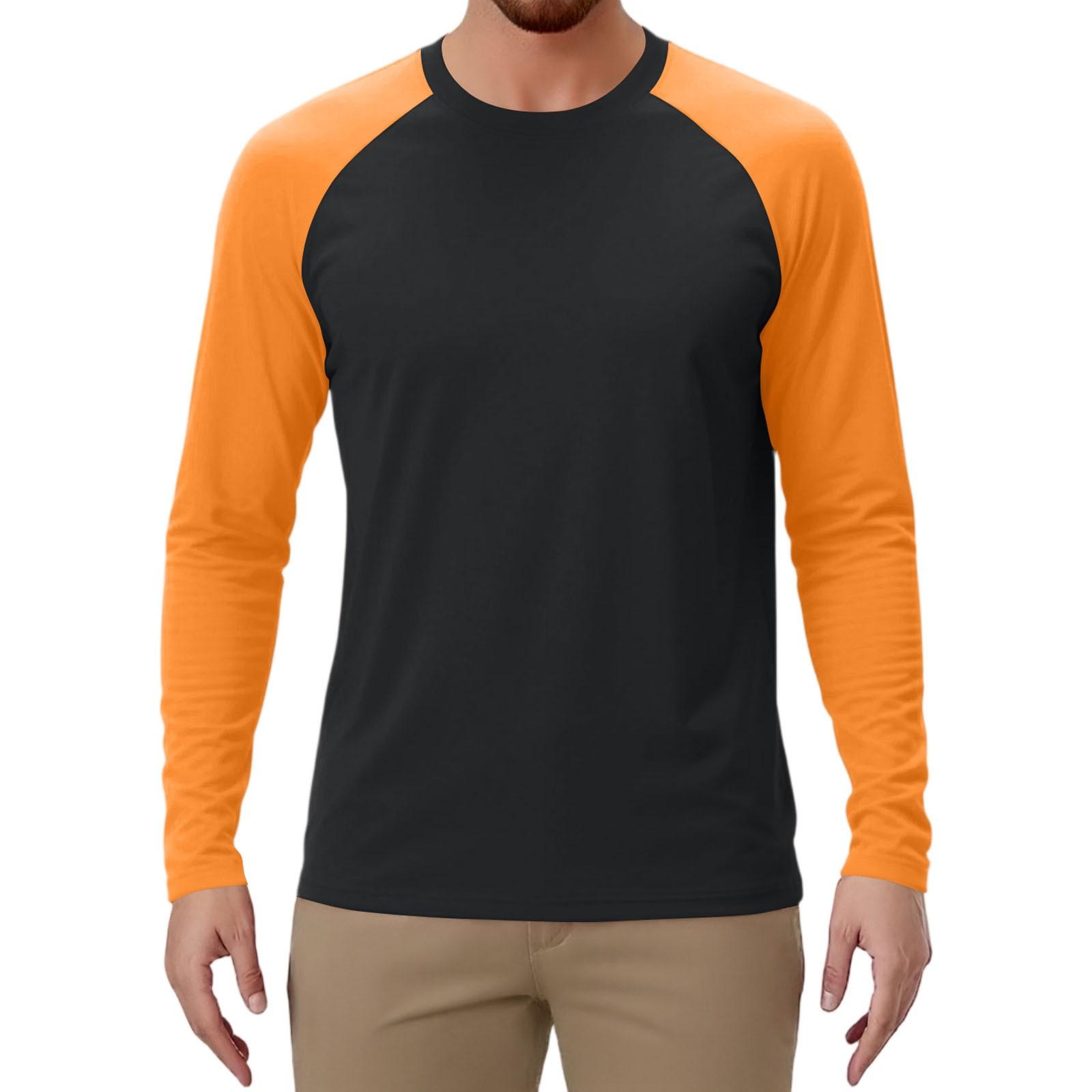 

Чоловічий спортивний топ з довгим рукавом реглан контрастного кольору L чорний