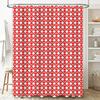 Red White Circular Pattern Shower Curtain Modern Home Bathroom Decor For Kids Bathrooms