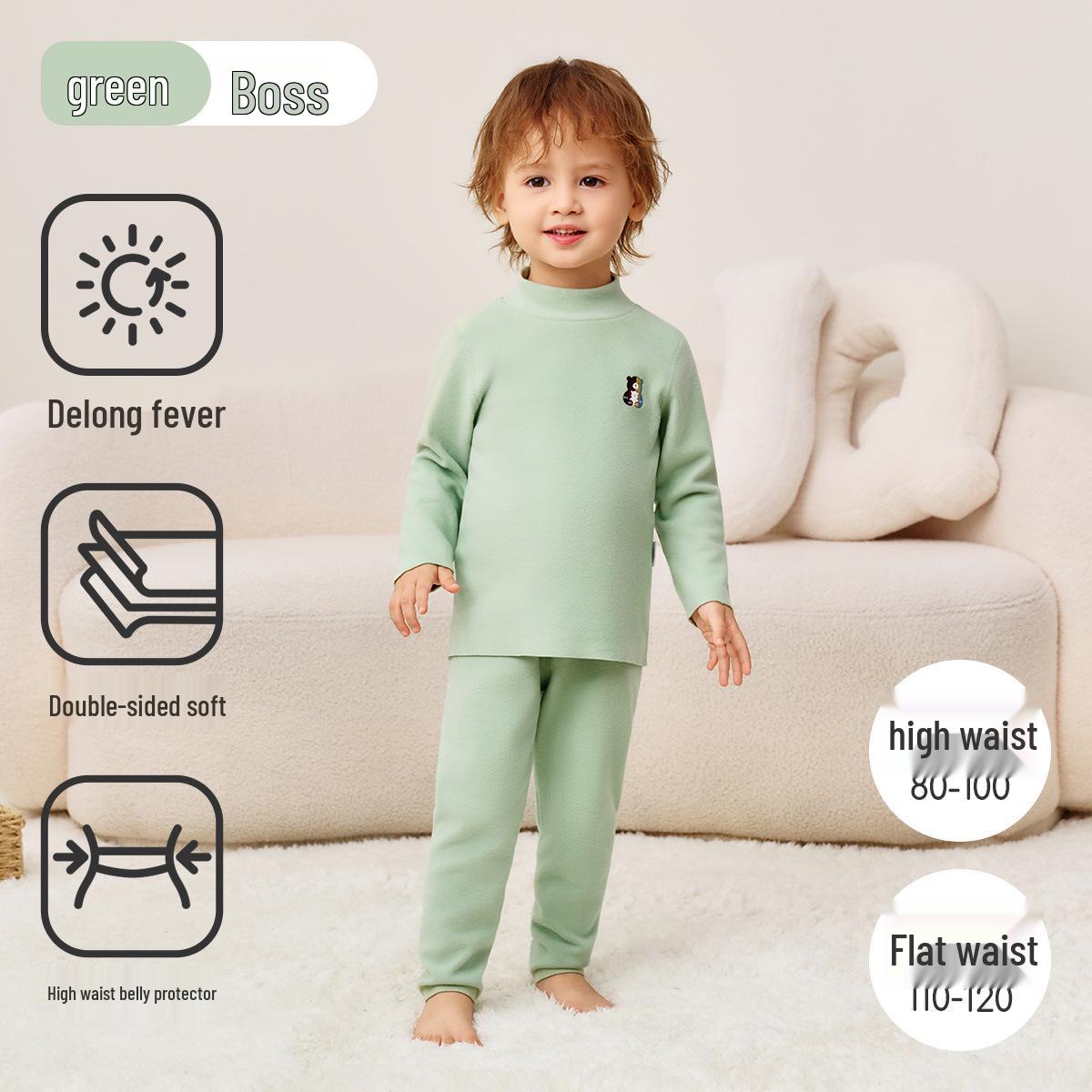 

Дитячий самозігрівальний термокомплект з високою посадкою Jingqi для хлопчиків та дівчаток 90cm - High Waist