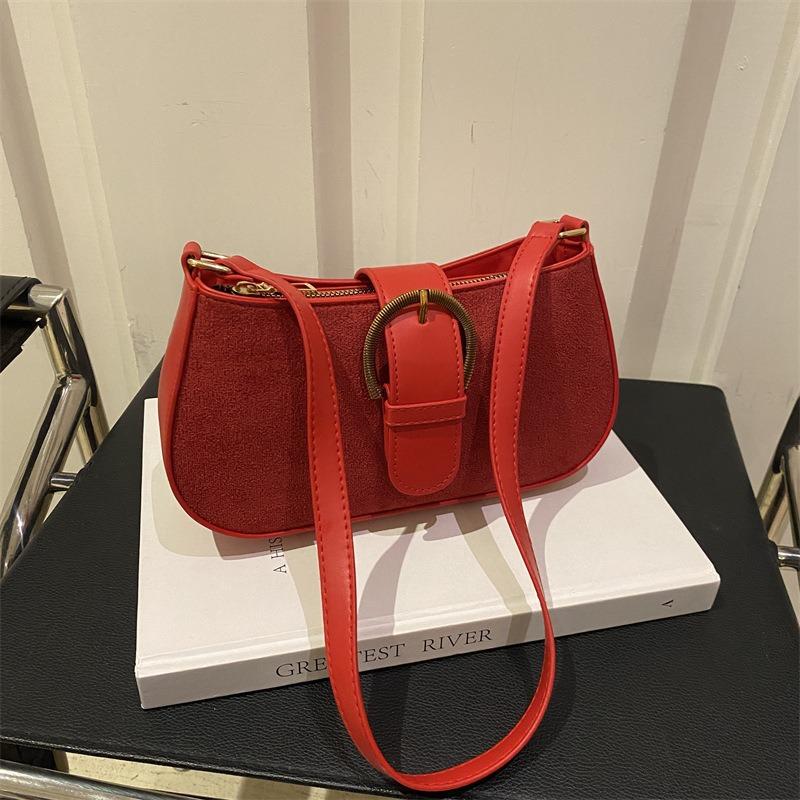 Underarm bag women's new trendy niche design casual simple foreign style retro shoulder crossbody small square bag