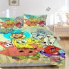 3Pcs Spongebob Squarepants Adventure Bedding Sets For All Sizes New 3D Printed Bed Cover Comforter Duvet Cover Pillowcase Bedroom Decoration