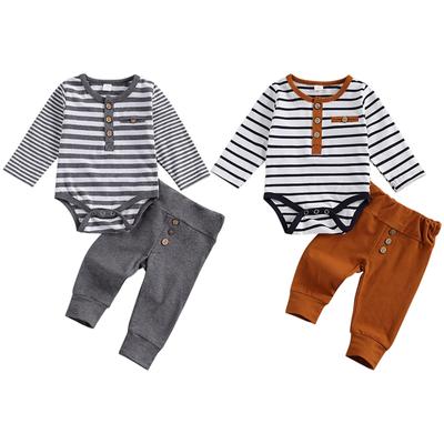 Toddler Baby Clothes Set Striped Romper Top and Pants 2pcs