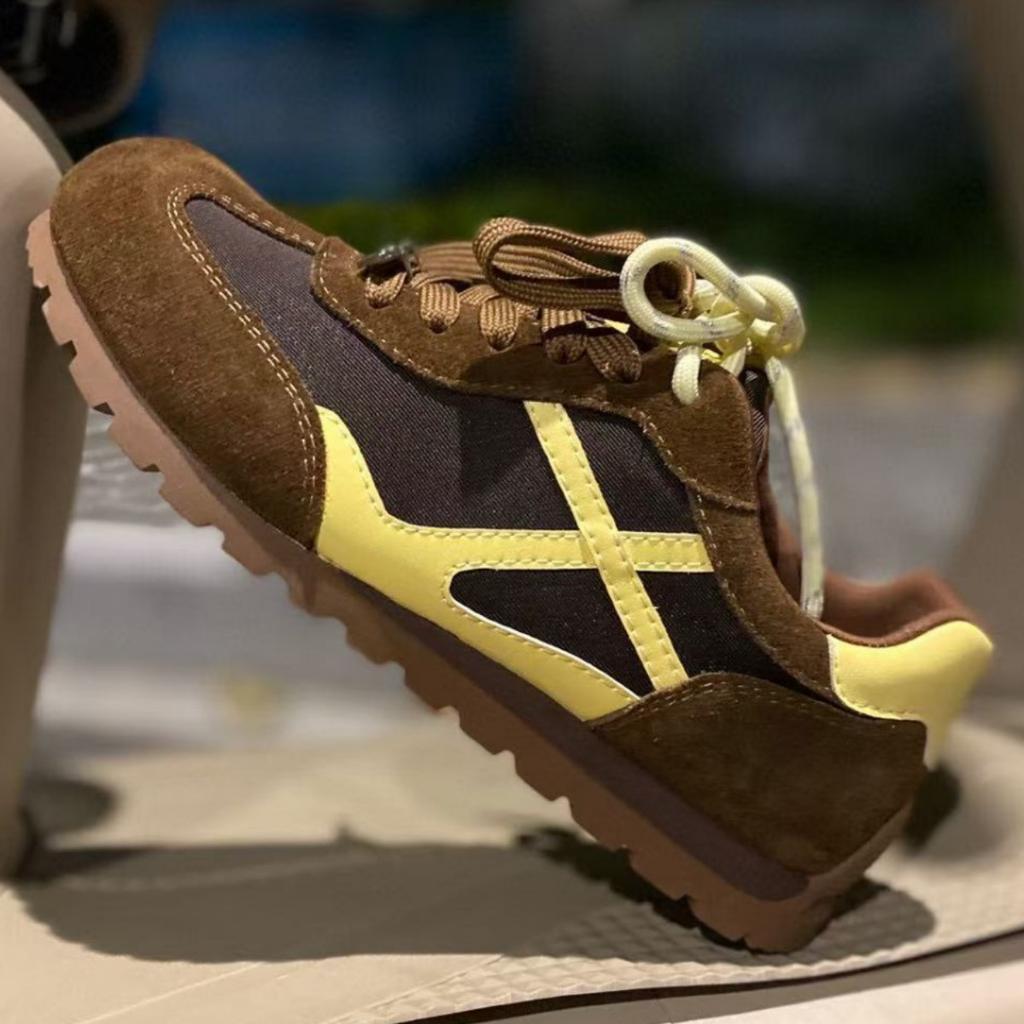 Retro contrasting color women's autumn new casual shoes