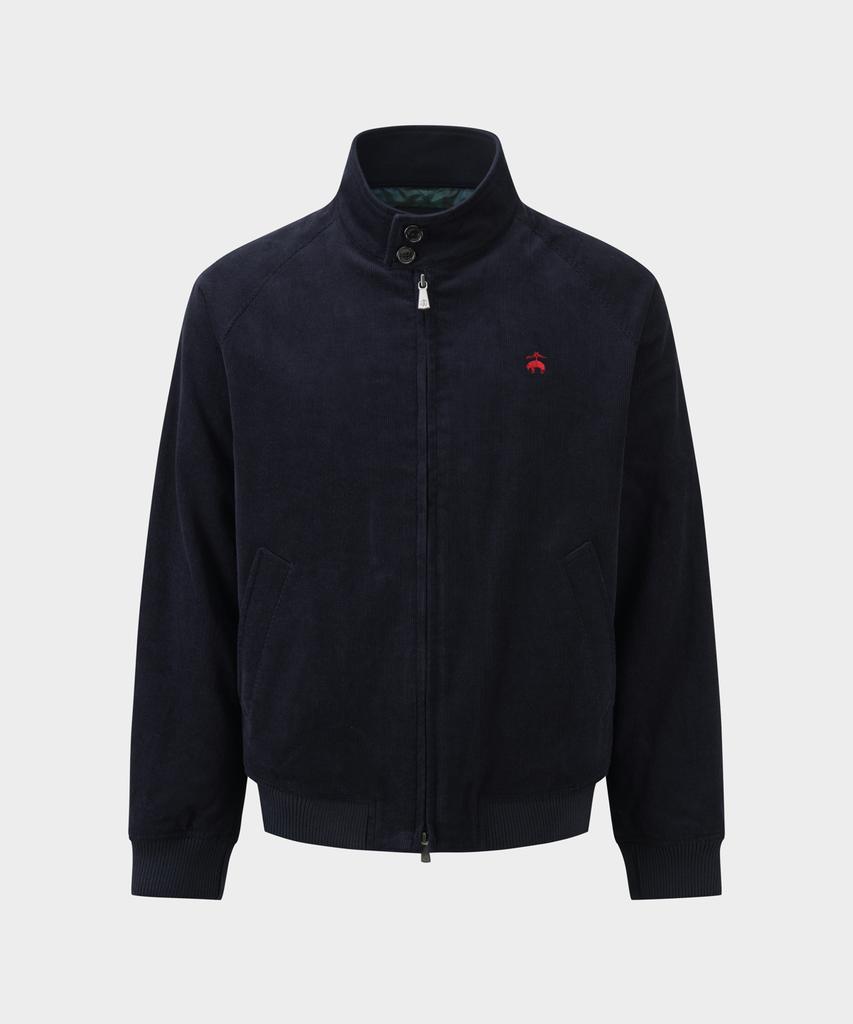 BROOKS BROTHERS Corduroy Harrington Jumper (Navy) (Bbopmbg302)