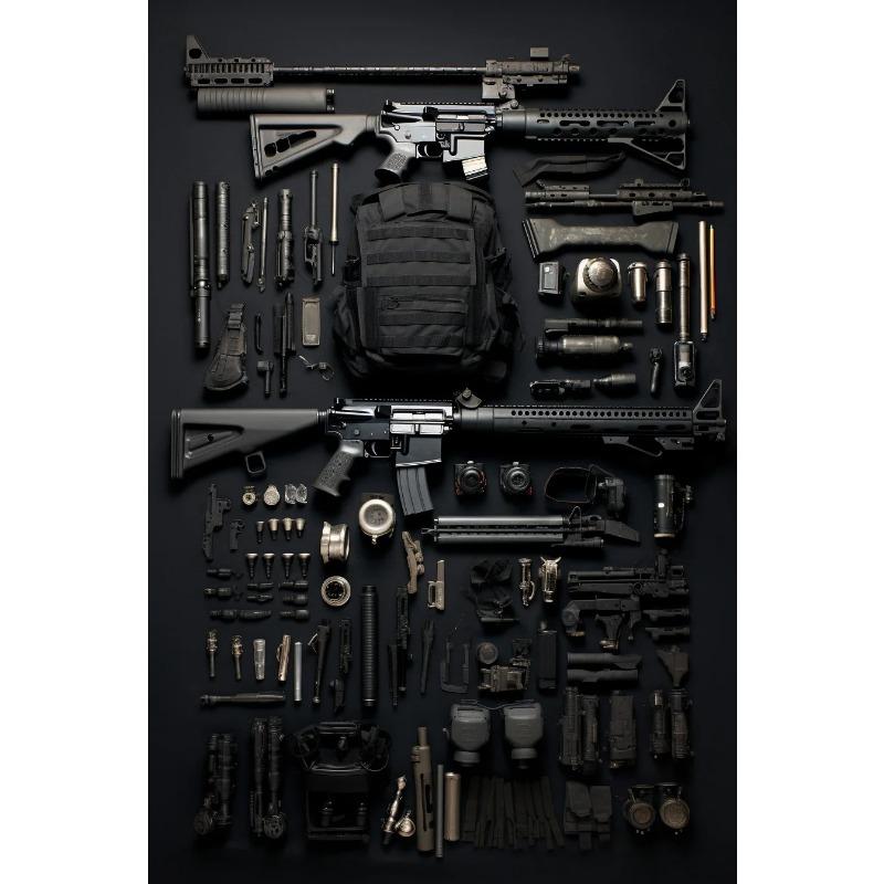 Wohnkultur Innen Gemälde Schusswaffen Leinwand Malerei M4 Waffe Poster für Wand Aufkleber Dekoration Gun Zubehör Zimmer Kunst