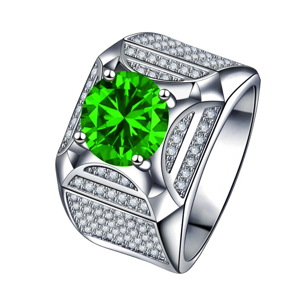 2026 Luxury Full Diamond Wide Edition Gentleman's Ring with Zircon Engagement Ring Sparkling Fire Color Charming Diamond Ring