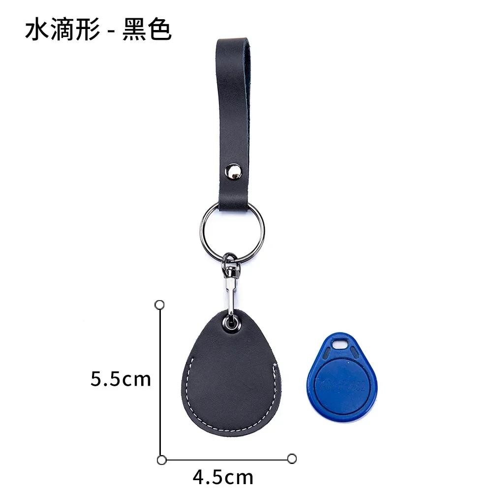 Genuine Leather Key Holder Bank Card Pocket Mini Bus Card Key Pouch Slim Housekeeper Key Access Card Protecter Cover