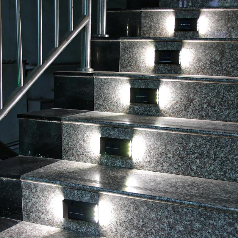 6LED Solar Wall Light Outdoor Balcony Garden Decor Lamp Waterproof New Super Bright Up And Down Luminous Street Lighting Decor