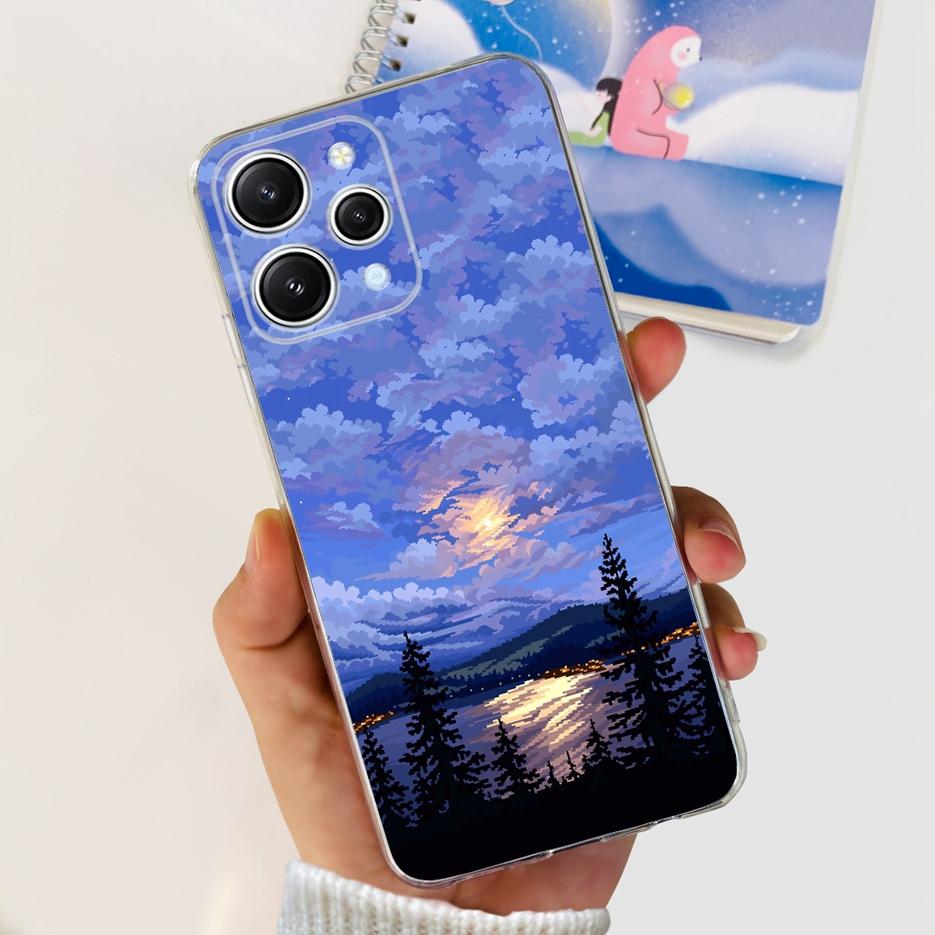 For Xiaomi Redmi 12 Case 2023 New Fashion Painted Cover Clear Silicone Phone Case For Xiaomi Redmi 12 Redmi12 Soft Fundas Bumper