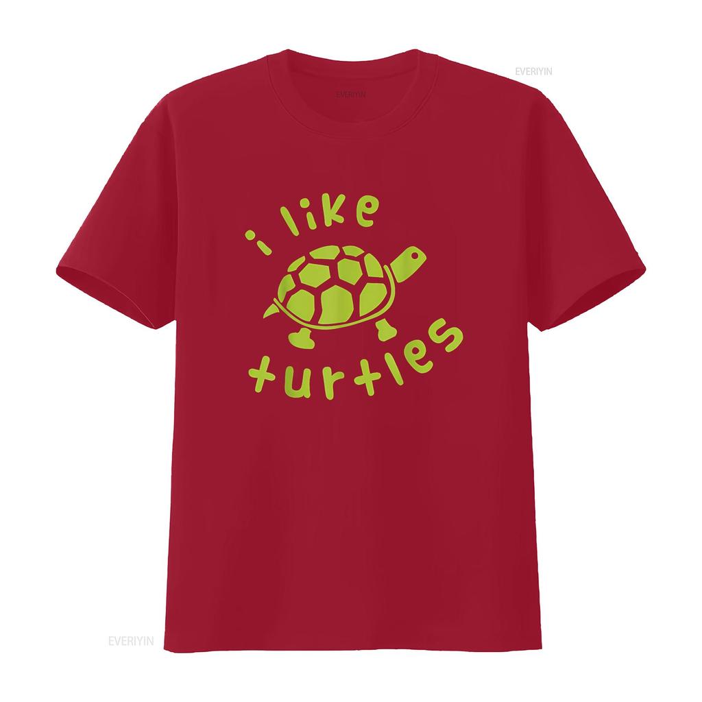 Kids I Like Turtles T Shirt Boys Girls vintage Washed Breathable Slightly graphic Stretched Soft streetwear Versatile Stylish