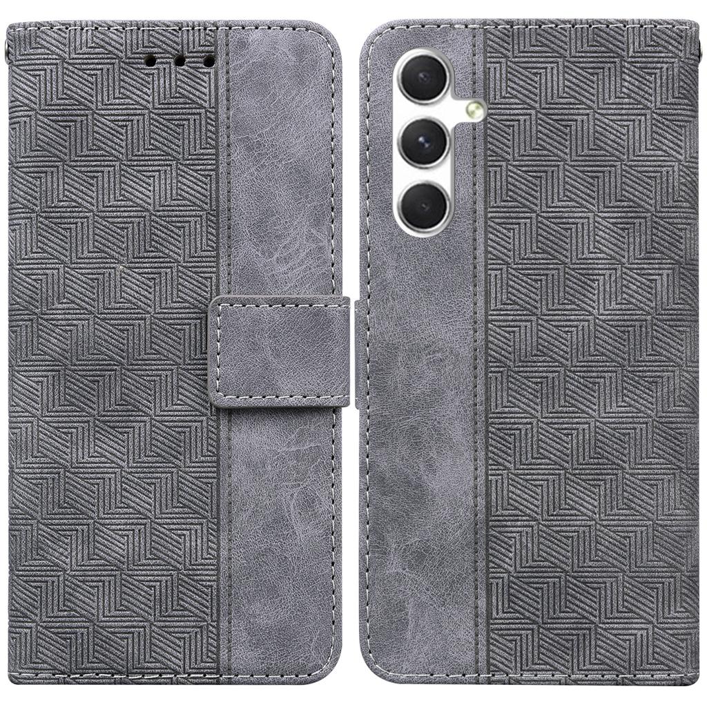For Samsung Galaxy S25 Case Geometry Pattern Leather Wallet Phone Cover