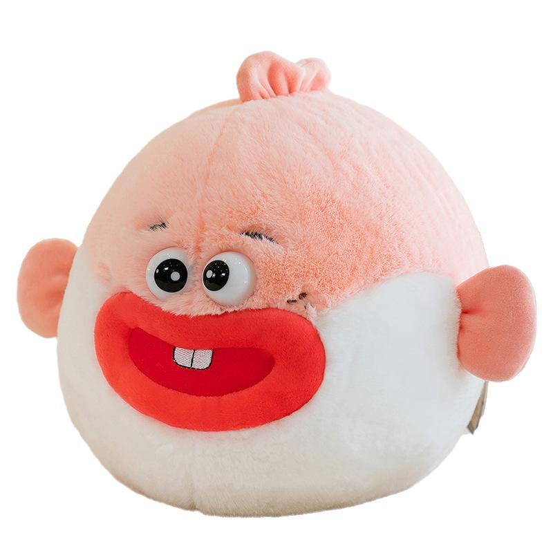 

Fish Sausage Mouth Plush Toy Doll Stuffed Animal Pillow Soft Gifts Birthday 26cm/10.24in розовый